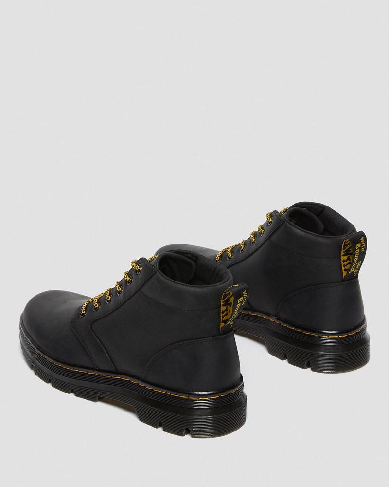 Black Men's Dr Martens Bonny Leather Ankle Boots | CA 435ZUT